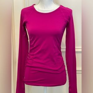 Athleta L/S Fushia Top
